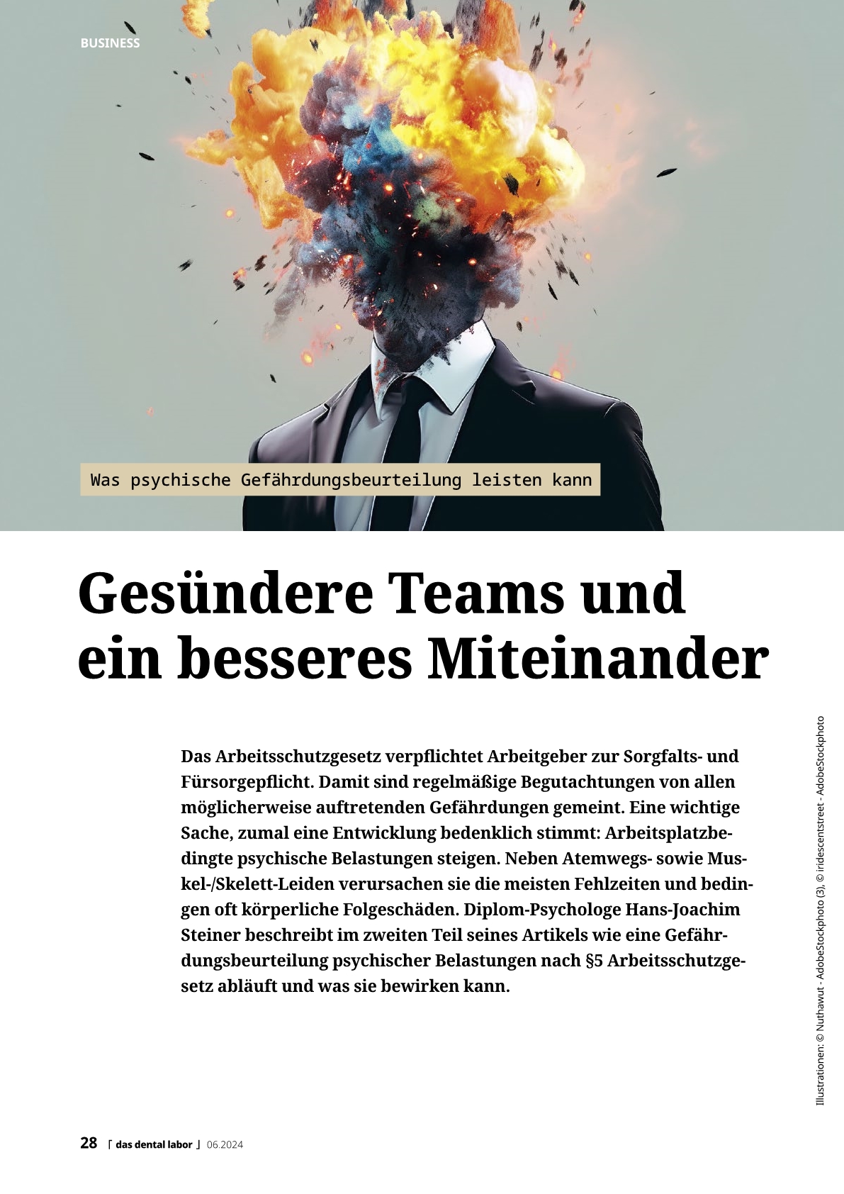 Gesündere Teams und besseres Miteinander – Zeitungsartikel