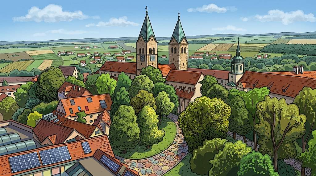 Ansicht von Freising mit Domberg als Motiv für Paartherapie in der Region